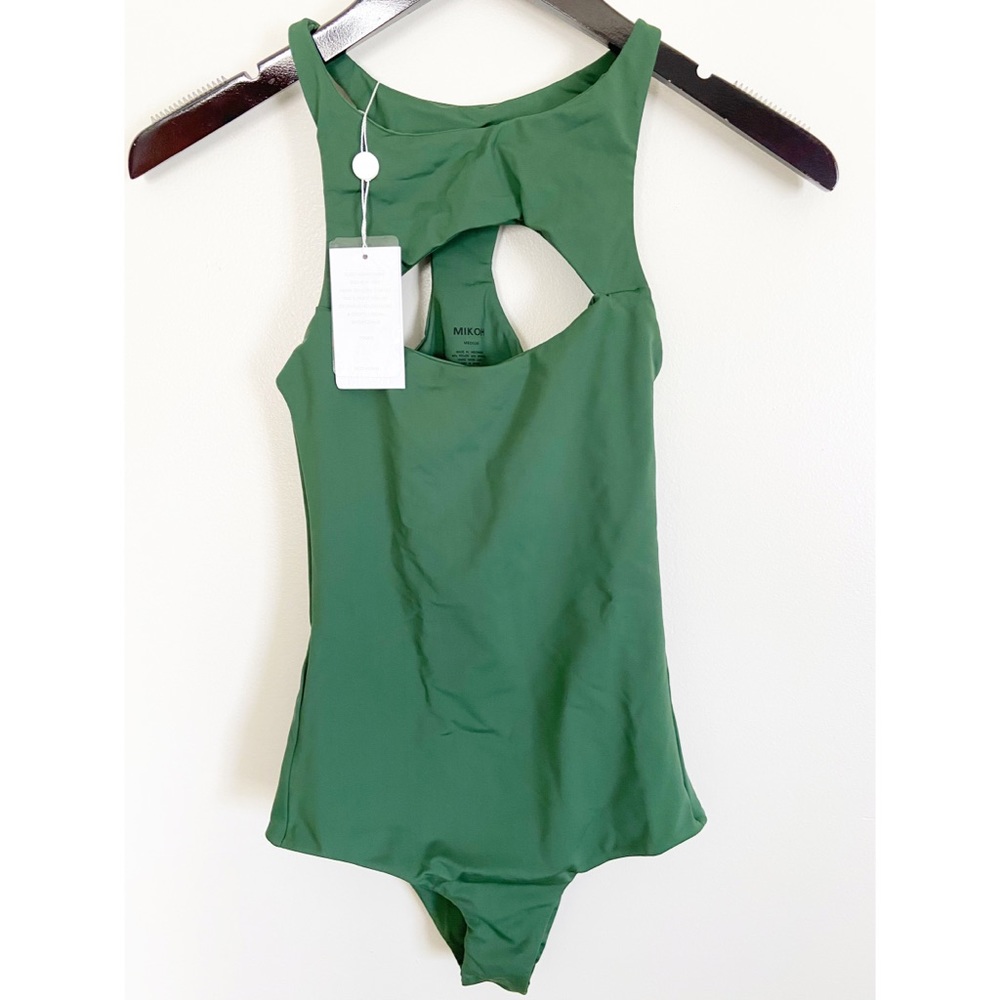 NWT MIKOH Florence One Piece Swimsuit Green